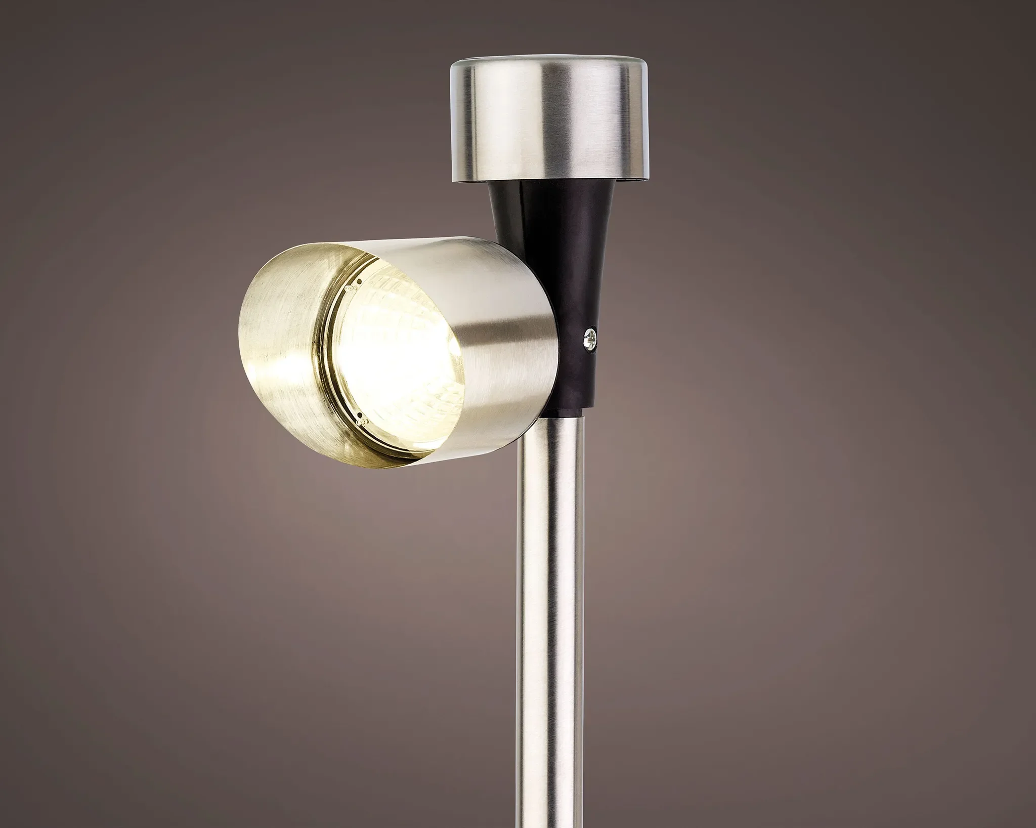 LED Solar Außenleuchte – 23 cm Edelstahl, Warmweiß